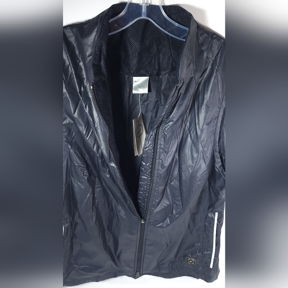 NWT VINTAGE Nike Women's Full Zip Running Vest W/ Pockets Medium (8-10) Black - Picture 2 of 16